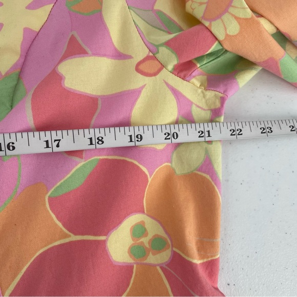 Sigrid Olsen Vintage Cotton Bright Floral 2 Button Pockets Blazer Jacket Spring - Picture 9 of 11